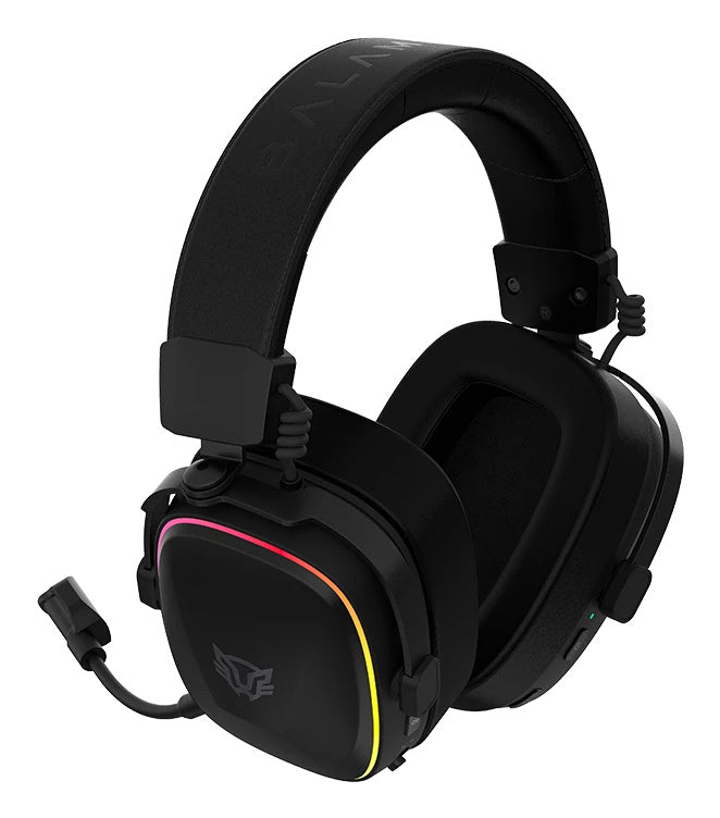 AUDIFONOS GAMER AEON EXPERT HS1100 / DIADEMA INALAMBRICOS / BT 5.3 - DONGLE USB - AUX 3.5 MM / PC - DISP MOVILES - CONSOLAS / MICROFONO OMNIDIRECCIONAL / RGB / 20 - 20 KHZ / NEGRO / BR-938501