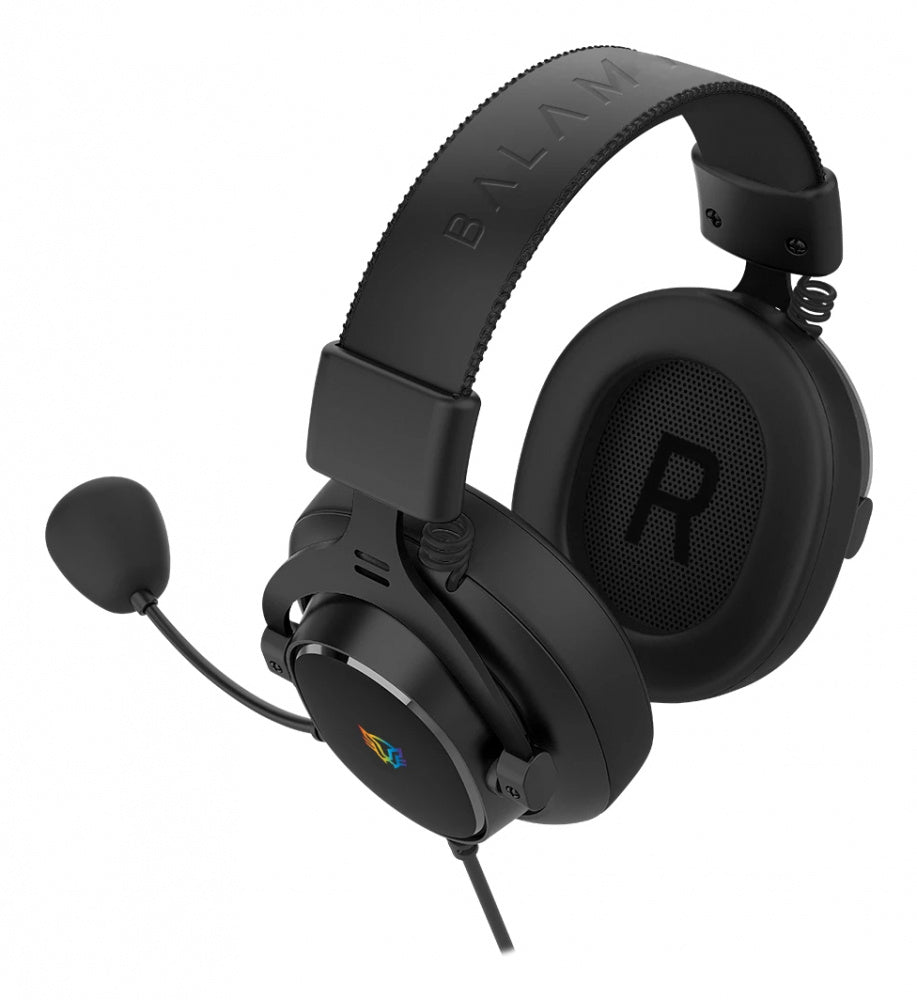 AUDIFONOS GAMER BALAM RUSH AVIATOR EXPERT HA777 / ALAMBRICOS USB- 3. 5 MM / DIADEMA / PC - DISP. MOVILES - CONSOLA / MICROFONO OMNIDIRECCIONAL / ILUMINACION RGB / SONIDO ESTEREO / NEGRO / BR-941143