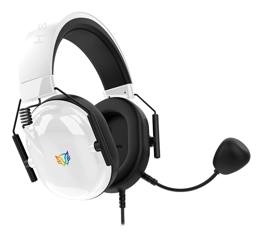 AUDIFONOS GAMER BALAM RUSH AVIATOR LEVEL HA757 / DIADEMA ALAMBRICA / PC - DISP MOVILES - CONSOLAS / SONIDO ESTEREO / MICROFONO OMNIDIRECCIONAL / RGB PERSONALIZABLE / BLANCO / BR-941174