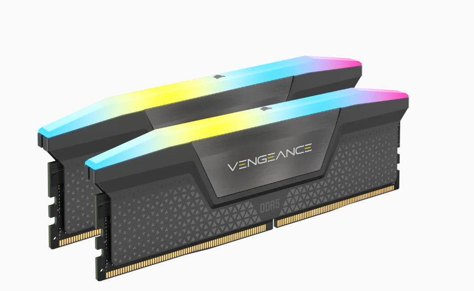 MEMORIA RAM CORSAIR DDR5 VENGEANCE  RGB DIMM , 5600MHZ, 64GB (2 X 32GB),  CL40, GRIS (CMH64GX5M2B5600Z40K)