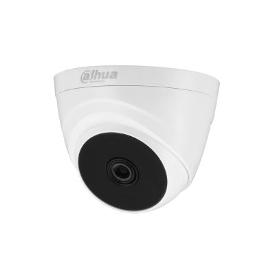 CAMARA ANALOGA/ DAHUA/  HAC-T1A21N-U-28/ DOMO DE 2 MP/ LENTE 2.8 MM / 100 GRADOS DE APERTURA/ SMART IR 25 MTS/ USO INTERIOR/ CVI/TVI/AHD/CBVS/ PLASTICA