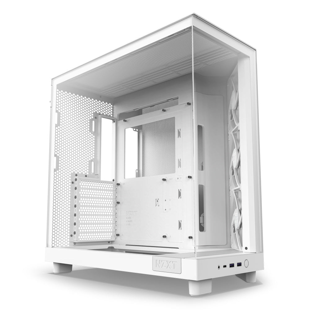 GABINETE NZXT H6 FLOW/ VIDRIO TEMPLADO/BLANCO/ATX, MICRO-ATX, MINI-ITX/ MID TOWER/GAMER
