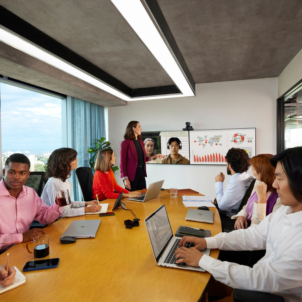 CAMARA DE VIDEOCONFERENCIA HP POLY 9W1A6AA E60/CMARA 360 GRADOS 4K MPTZ CON ZOOM PTICO DE 12X TECNOLOGIA DE SEGUIMIENTO DE ORADOR ENCUEDRE DE GRUPO