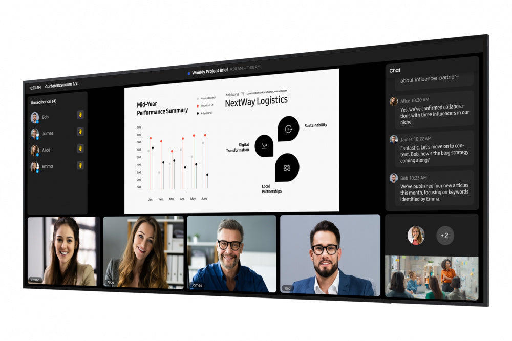 MONITOR SEÑALIZACION DIGITAL SAMSUNG 105 PULGADAS, 5,120 X 2,160 2195K QPDX-5K, 500NITS, BOCINAS, HDMI, USB-C, D.PORT, WIFI, BT, H/V, 24/7