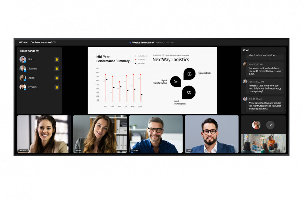 MONITOR SEÑALIZACION DIGITAL SAMSUNG 105 PULGADAS, 5,120 X 2,160 2195K QPDX-5K, 500NITS, BOCINAS, HDMI, USB-C, D.PORT, WIFI, BT, H/V, 24/7
