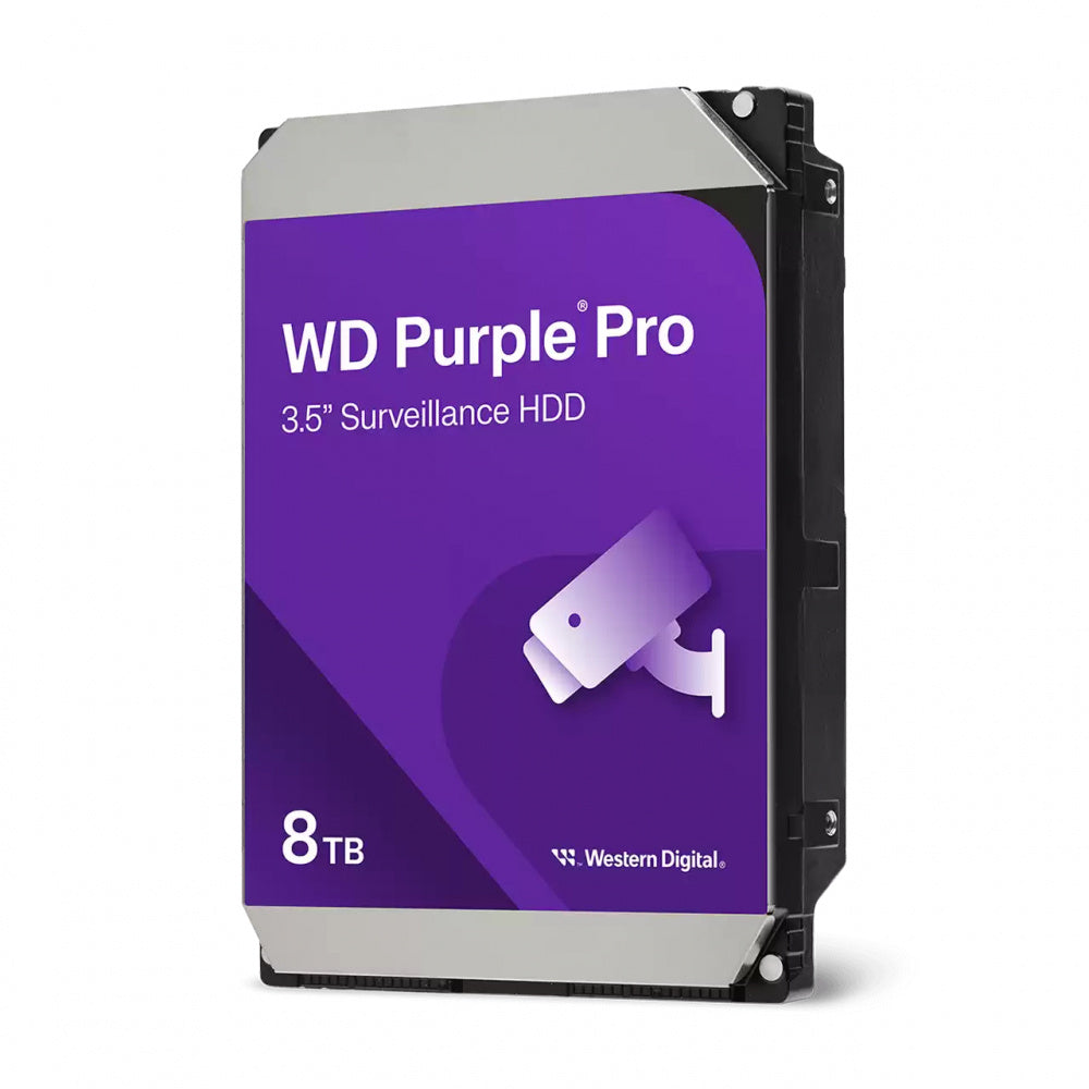 DISCO DURO INTERNO WD PURPLE PRO 8TB 3.5 ESCRITORIO SATA3 6GB/S 256MB 7200RPM 24X7 IA DVR NVR 1-16 BAHIAS 1-64 CAMARAS (WD8002PURP)