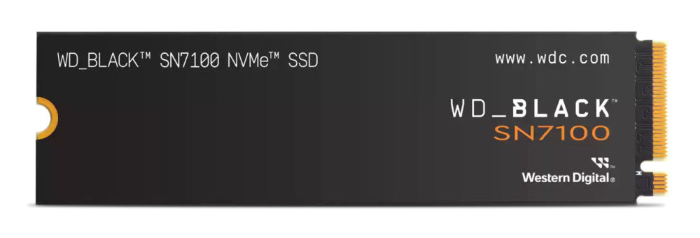 UNIDAD DE ESTADO SOLIDO SSD INTERNO WD BLACK SN7100 2TB M.2 2280 NVME PCIE GEN4 LECT.7250MB/S ESCRIT.6900MB/S WDS200T4X0E