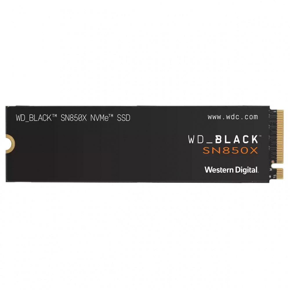 UNIDAD DE ESTADO SOLIDO SSD INTERNO WD BLACK SN850X 4TB M.2 2280 NVME PCIE GEN4 X4 LECT.7300MB/S ESCRIT.6600MB/S TBW 2400 GAMER  WDS400T2X0E-00BCA0