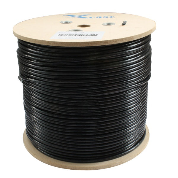 Bobina Xcase cable UTP CAT6 para exterior, 305MTS, .50MM Doble Forro, Color Negro