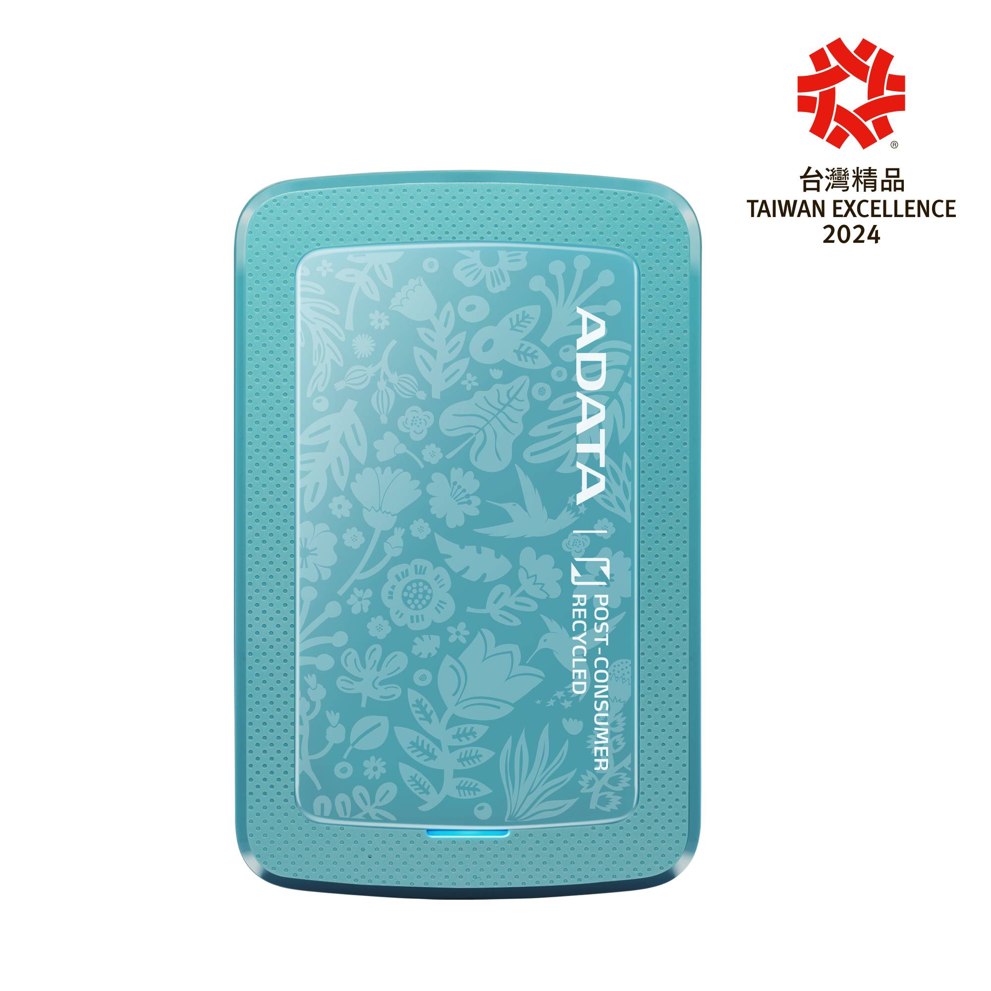 Disco Duro Externo ADATA AHC300ECO - 2TB, USB 3.2 Gen1 (compatible con las versiones anteriores USB 2.0), 2.5 pulgadas, Material ecológico. VERDE AHC300E-2T