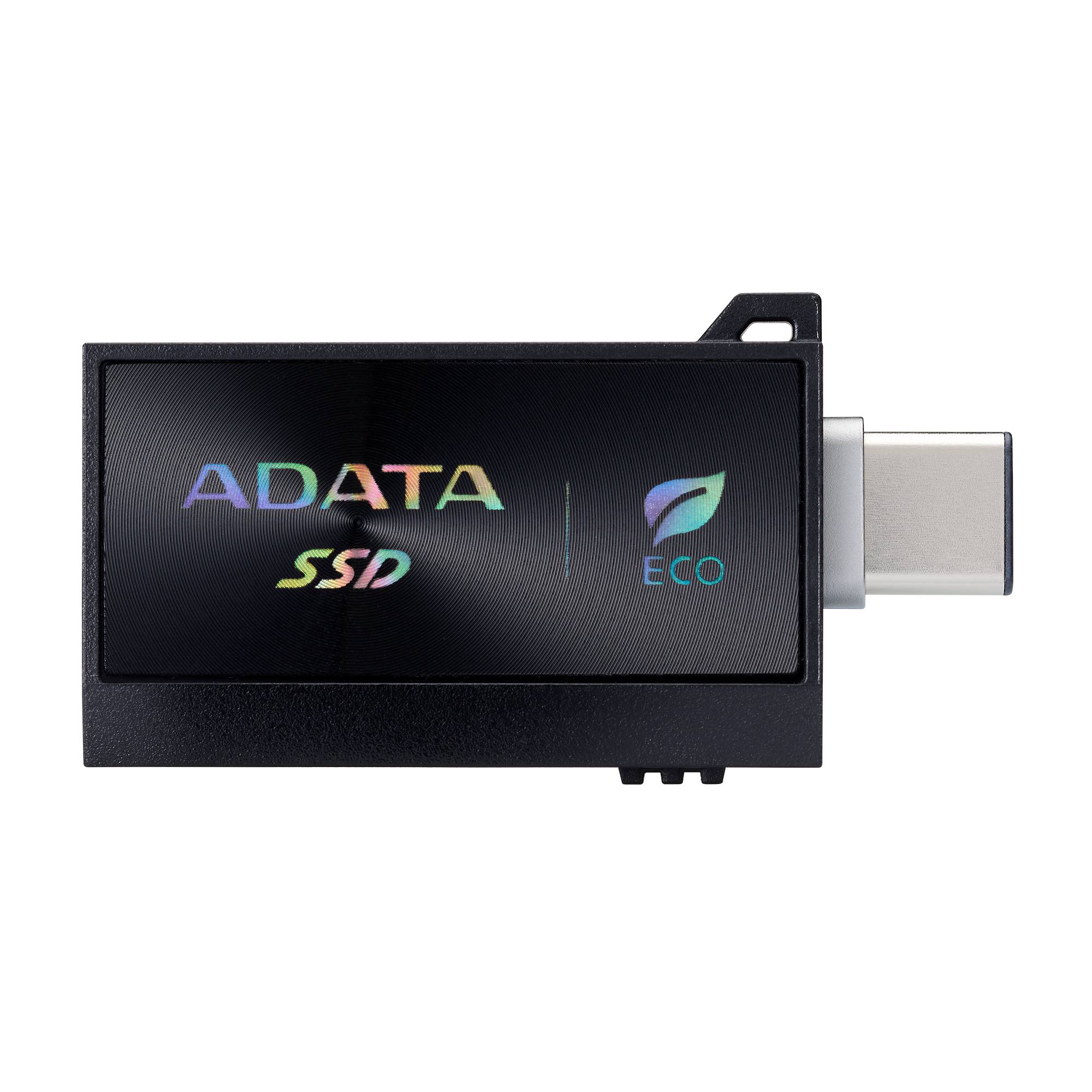 SSD Externo ADATA SC730 1TB. conectores dobles USB-C y USB-A integrados (USB 3.2 Gen2). 600 MB/s de lectura/escritura. Color NEGRO. SC730-1T-CACTI -
