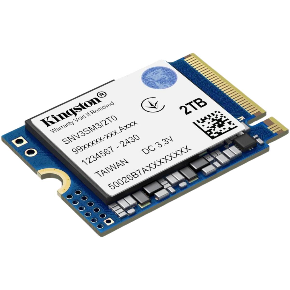 UNIDAD DE ESTADO SOLIDO KINGSTON NV3 2TB M.2 2230 NVME PCIE GEN 4X4 R.6000MB/S W.5000MB/S -
