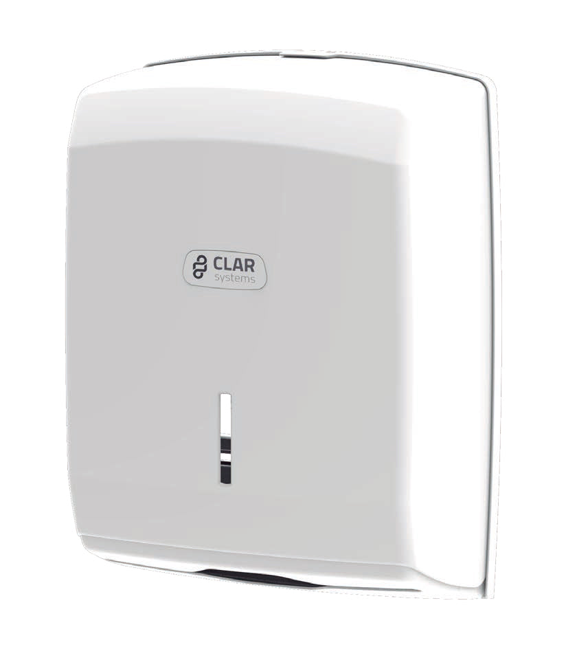 Dispensador de Toalla Inter-doblada Innova ABS antiestático. CLAR SYSTEMS. Color Blanco. -