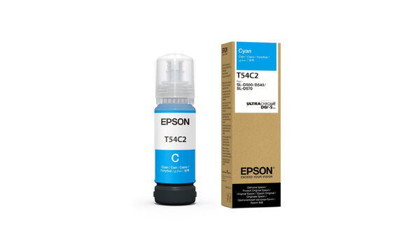 BOTELLA DE TINTA EPSON MODELO T54C ULTRACHROME D6R-S CYAN, PARA PLOTTER D570 (70ML)
