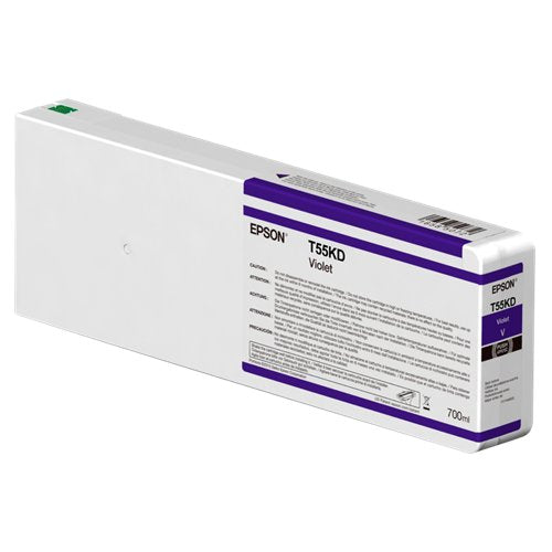 CARTUCHO EPSON MODELO T55K ULTRACHROME HD / HDX VIOLETA, PARA PLOTTER P6000/ P7000/ P8000/ P9000 700 ML
