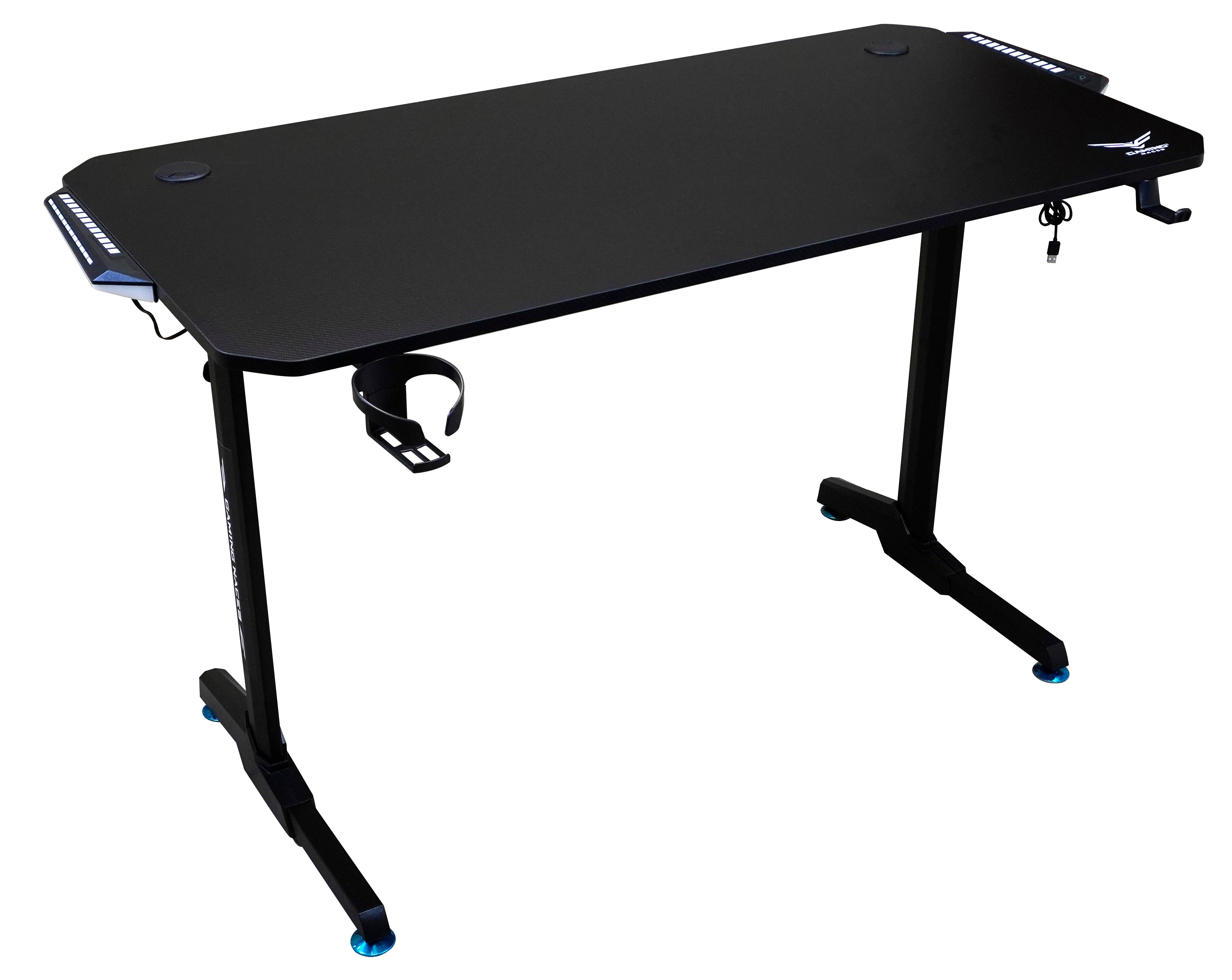 Escritorio gaming Naceb de fibra de carbono con iluminacion LED NA-0628 -
