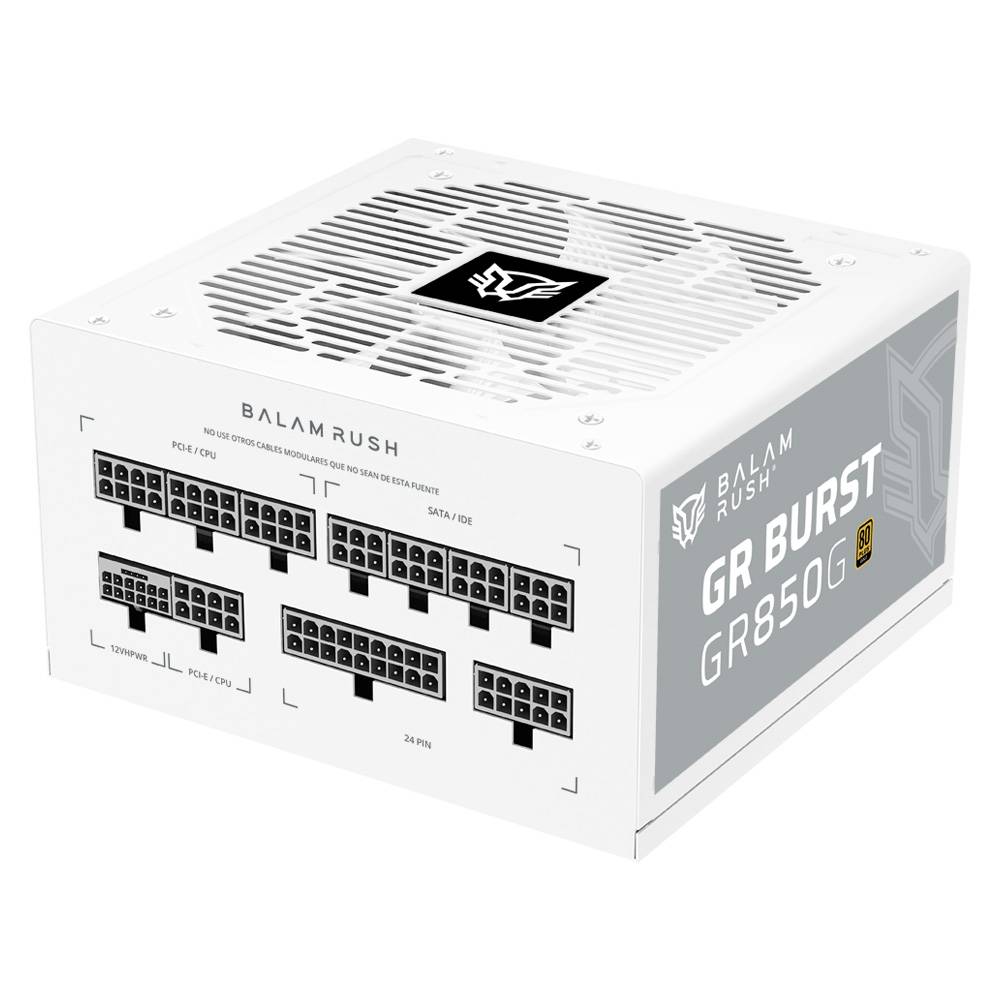 Fuente de Poder 850W 80 Plus Gold BALAM RUSH GR BURST GR850G LEGEND SERIES. ATX - Full Modular