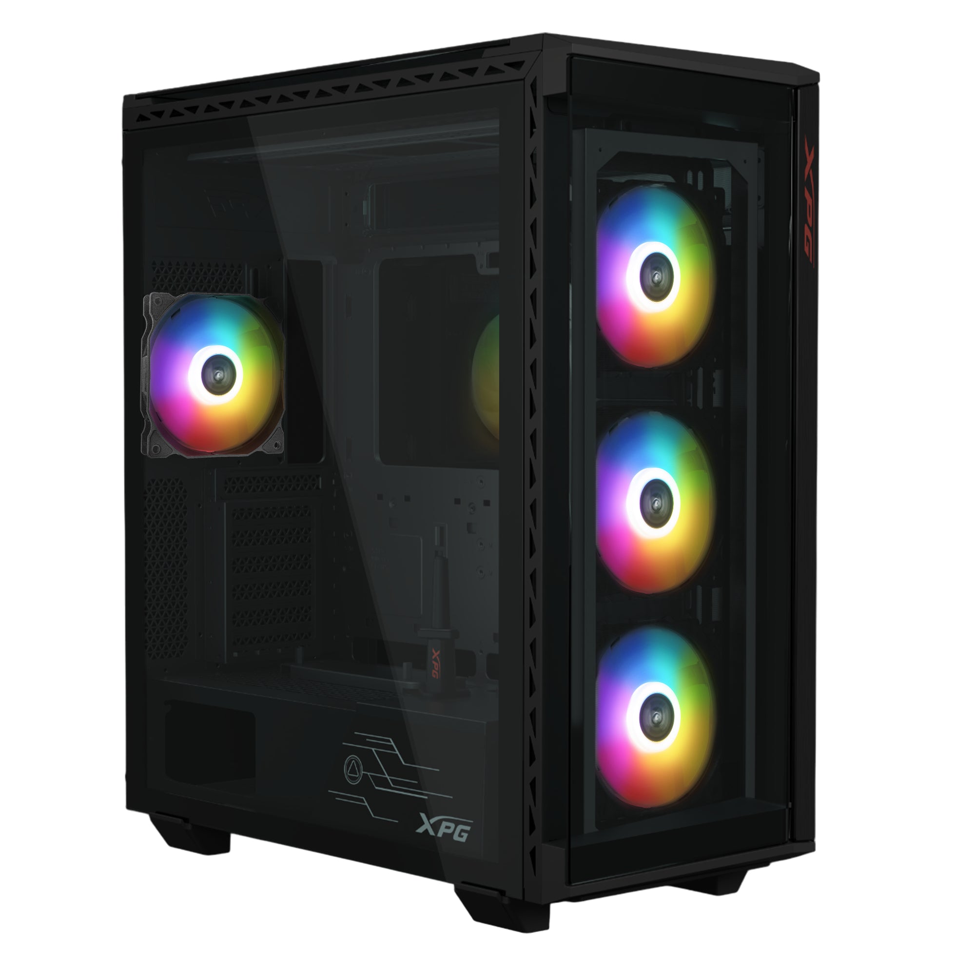 Gabinete GAMER XPG BATTLECRUISER II. Media torre (E-ATX - ATX, Micro-ATX, Mini-ITX). BATTLECRUISERIIST-BKCWW