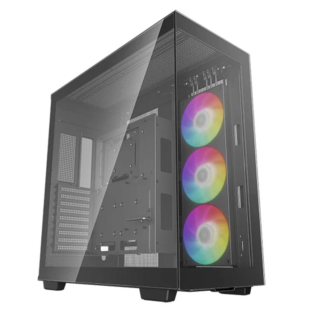Gabinete Gaming DeepCool CH780 M-ATX/Mini-ITX/E-ATX - USB 3.0, sin Fuente, Incluye 1 Ventilador Instalado, Negro  R-CH780-BKADE41-A-1