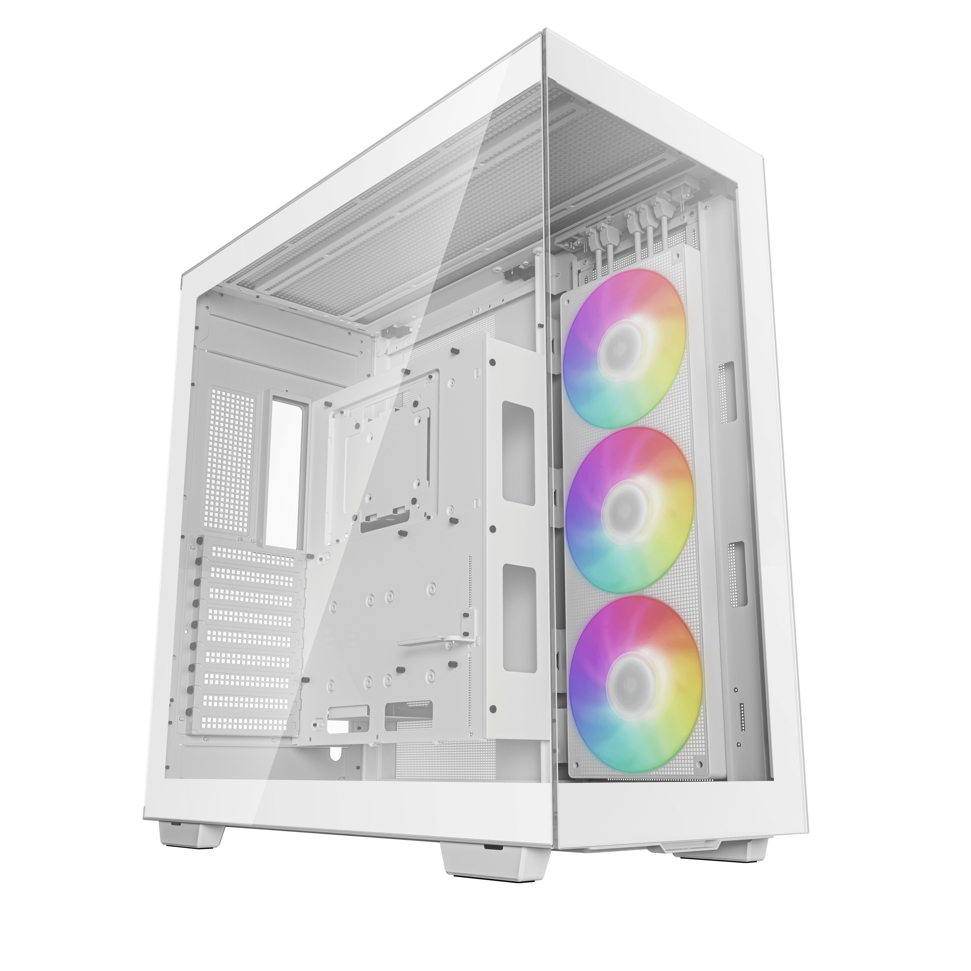Gabinete Gaming DeepCool CH780 M-ATX/Mini-ITX/E-ATX - USB 3.0, sin Fuente, Incluye 1 Ventilador Instalado, Blanco R-CH780-WHADE41-A-1
