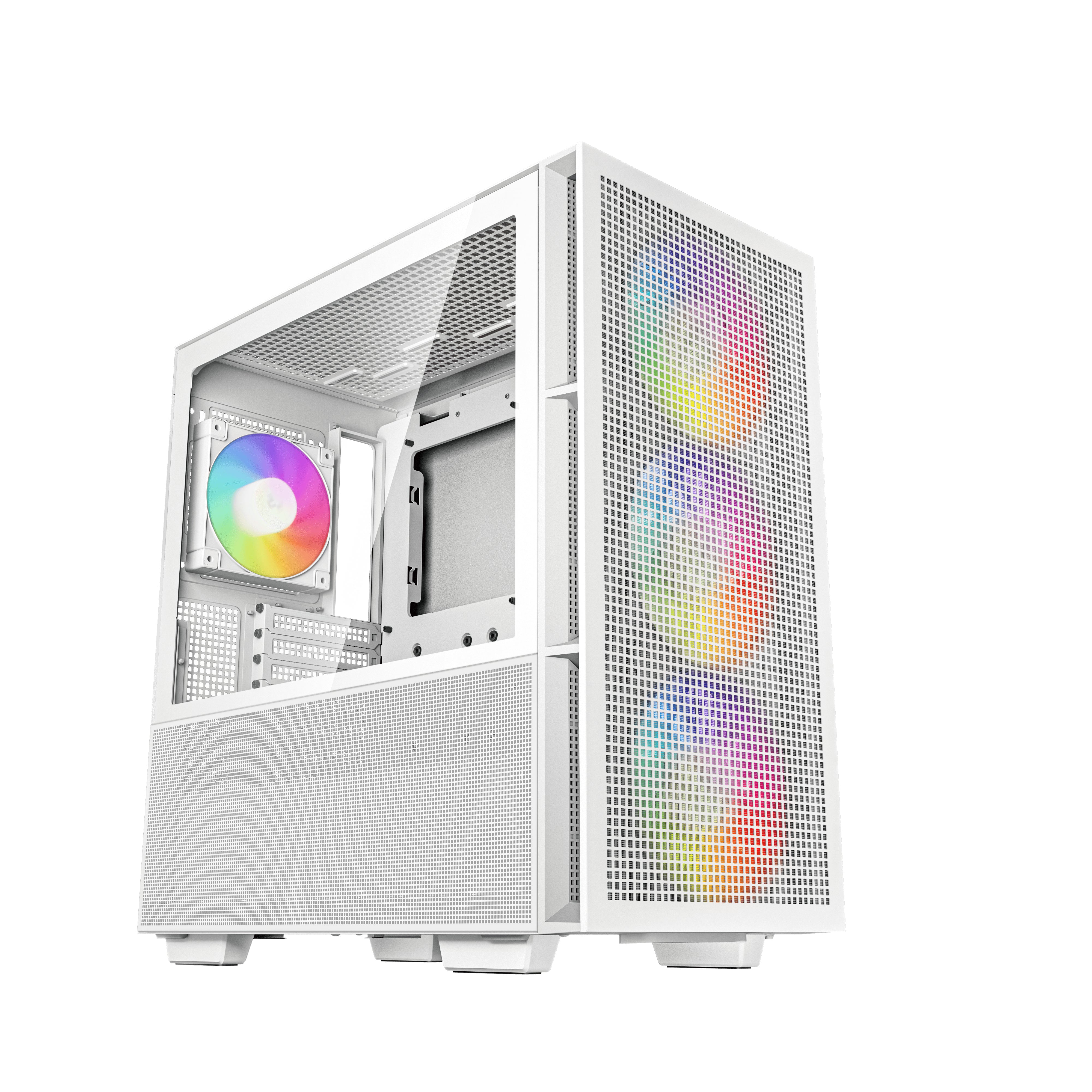 Gabinete Gaming DeepCool CH560 Micro-ATX/Mini-ITX/E-ATX - Digital, USB 3.0, sin Fuente, Incluye 4 Ventiladores, Blanco  R-CH560-WHAPE4-G-1