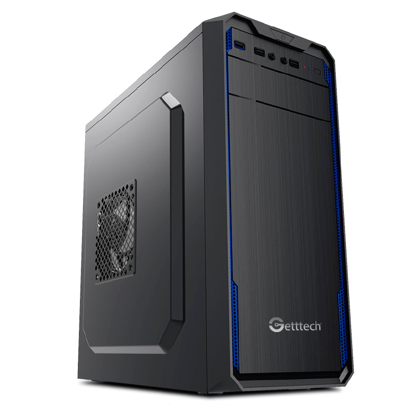 Gabinete GETTTECH GG-1803 ATX Fuente 500W 1 Vent - 2USB2.0, 1USB3.0, Negro