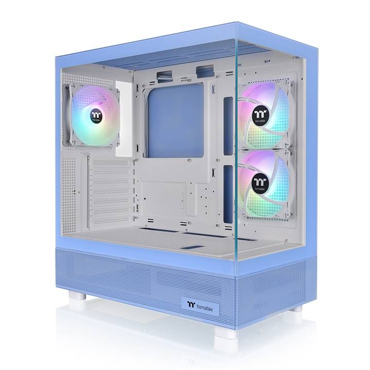 Gabinete Thermaltake View 270 Plus TG ARGB Hydrangea Blue Mid Tower - Mini-ITX/Micro-ATX/ATX/E-ATX, USB 3.2, sin Fuente, 3 Ventiladores ARGB Instalados