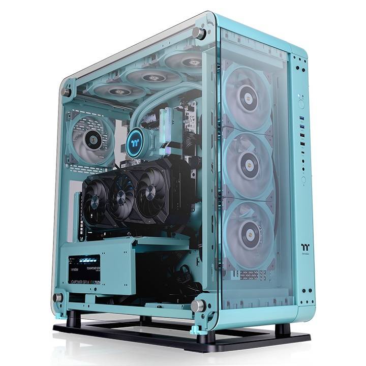 Gabinete Thermaltake Core P6 Tempered Glass Turquoise Mid Tower - ATX/Mini-ITX/Micro-ATX, USB 2.0/3.0, sin Fuente