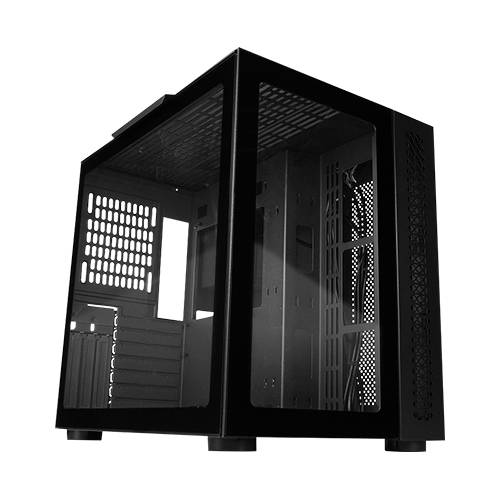 GABINETE GAME FACTOR CSG700 ATX FISHTANK - DOBLE CRISTAL, USB 3.0, S/FTE, NEGRO