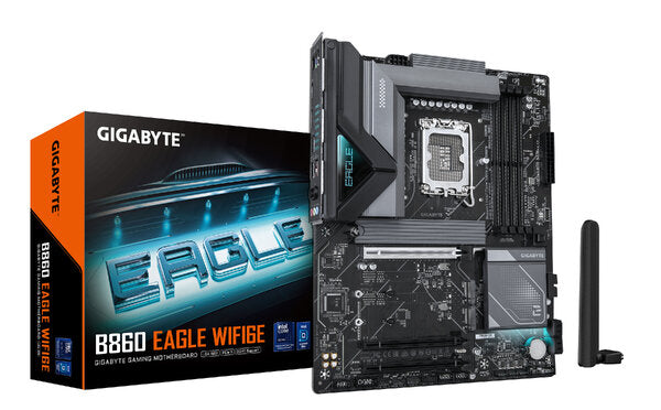 TARJETA MADRE GIGABYTE B860 EAGLE WIFI6E / SOCKET LGA 1851 INTEL ULTRA / DDR5 9066 MT/S / WIFI 6E / BT 5.3 / PCIE 5.0 / ATX