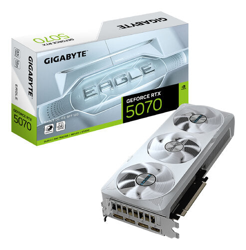 TARJETA DE VIDEO GIGABYTE GV-N5070EAGLEOC ICE-12GD / RTX 5070 / GDDR7 12 GB / DP 2.1 / HDMI 2.1 / COLOR BLANCO