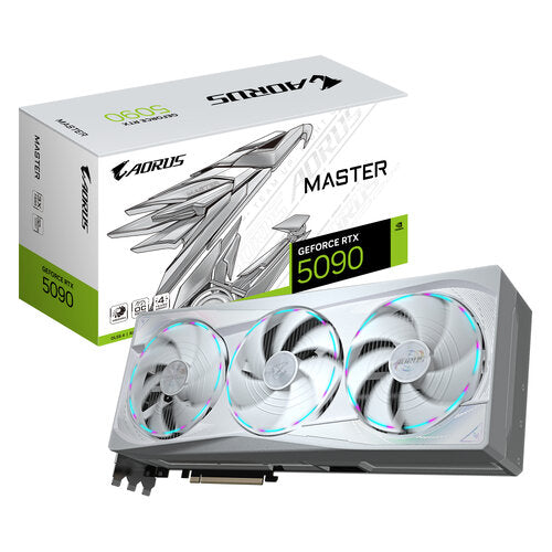 TARJETA DE VIDEO GIGABYTE GV-N5090AORUSM ICE-32GD / RTX 5090 / VRAM 32GB GDDR7 / PCIE 5.0 / GDMI 2.1 / DP 2.1 / GAMING