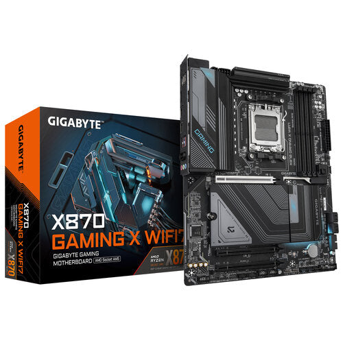 TARJETA MADRE GIGABYTE X870 GAMING X WIFI7 / AMD X870 / SOCKET AM5 / DDR5 4X 8200 MT/S / WIFI7 / BT 5.4 / ATX / GAMING