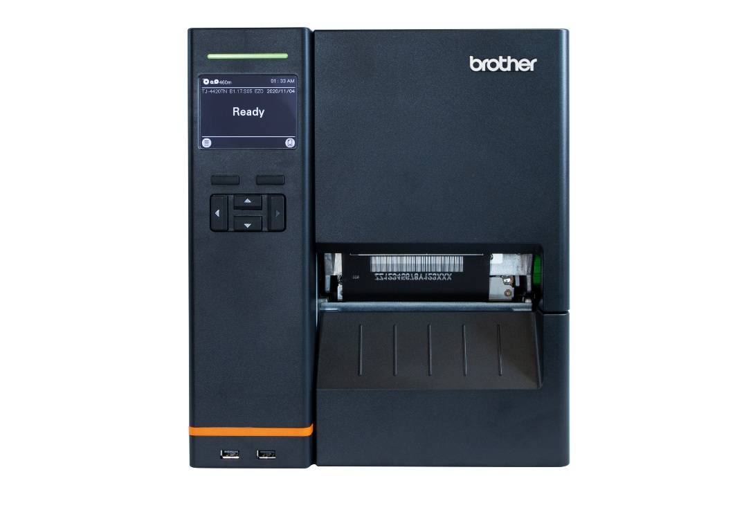 Impresora de etiquetas Brother TJ4420TN - térmica directa/transferencia térmica, Ethernet, USB, imprime etiquetas de hasta 4.1 Pulgadas de ancho