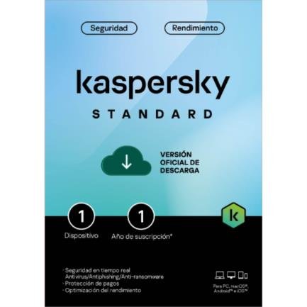 ESD KASPERSKY STANDARD 1 DISP 1 AñO