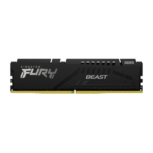 MEMORIA RAM KINGSTON DIMM DDR5 16GB 5600MT/S FURY BEAST BLACK EXPO CL36 288PIN 1.25V C/DISIPADOR DE CALOR P/PC/GAMER/ALTO RENDIMIENTO KF556C36BBE-16