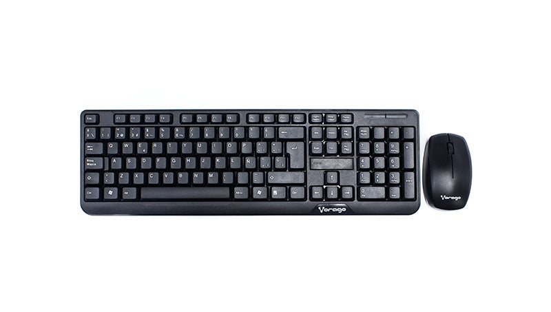 KIT TECLADO Y MOUSE VORAGO KM-302 INALAMBRICO NEGRO -