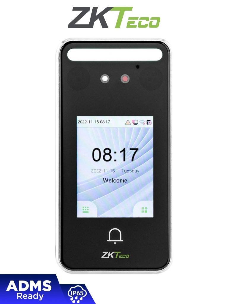 ZKTECO SpeedFaceV3LITE - Control de Acceso y Asistencia Visible Light Facial (500 Rostros) - Tarjeta ID 125 (3000), 200, 000 Eventos, IP65, TCP/IP