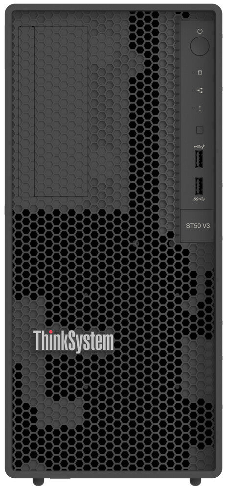 SERVIDOR LENOVO THINKSYSTEM ST50 V3 INTEL XEON E-2414 4C 2.6GHZ TOWER RAM 16GB 4800MHZ HDD 2TB SATA 3.5 RAID VIA SW RED 2 PTOS 1GB RJ45 ATX-300W PS TECLADO Y MOUSE