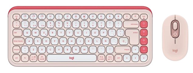 TECLADO/MOUSE LOGITECH POP ICON INALAMBRICO BLUETOOTH EASY-SWITCH ROSA