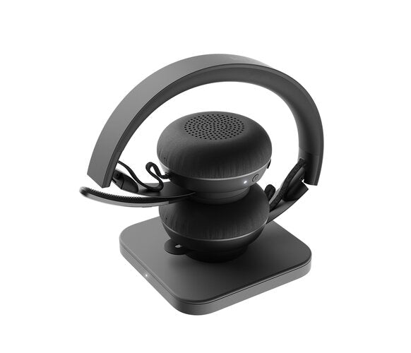 AUDIFONOS DIADEMA LOGITECH ZONE WIRELES PLUS UC INALAMBRICOS ANC CANCELACION DE RUIDO RECARGABLES NEGRO