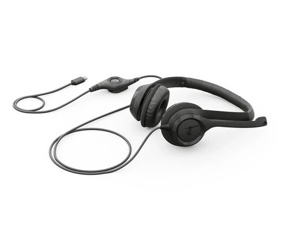 AUDIFONOS DIADEMA LOGITECH H390 SUPRESION DE RUIDO CONTROL DE VOLUMEN USB-C NEGRO