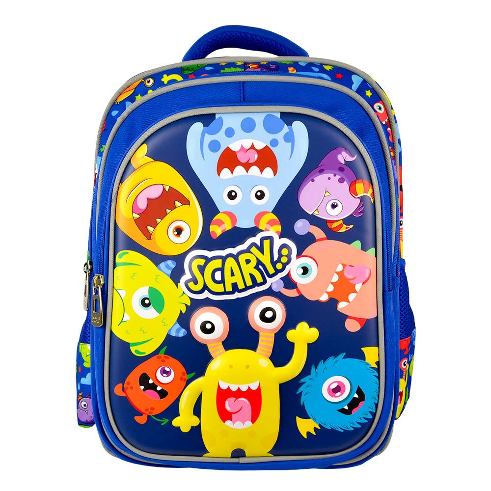 PC-085089 Mochila Escolar Para Niños Múltiples Compartimentos modelo Kiddo Monstruos | PERFECT CHOICE: Diseñada para brindar comodidad -