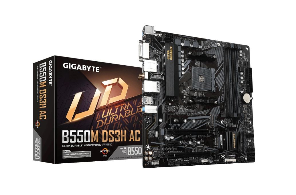 Tarjeta Madre Gigabyte Micro ATX B550M DS3H AC Rev. 1.0 - S-AM4, AMD B550, HDMI, 128GB DDR4 para AMD