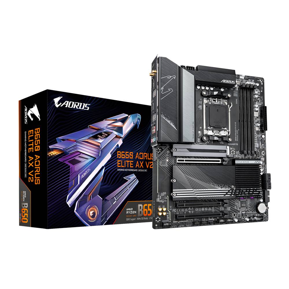 TARJETA MADRE GIGABYTE ATX B650 A ELITE AX V2 DDR5 - AM5, 64 GB, PARA AMD