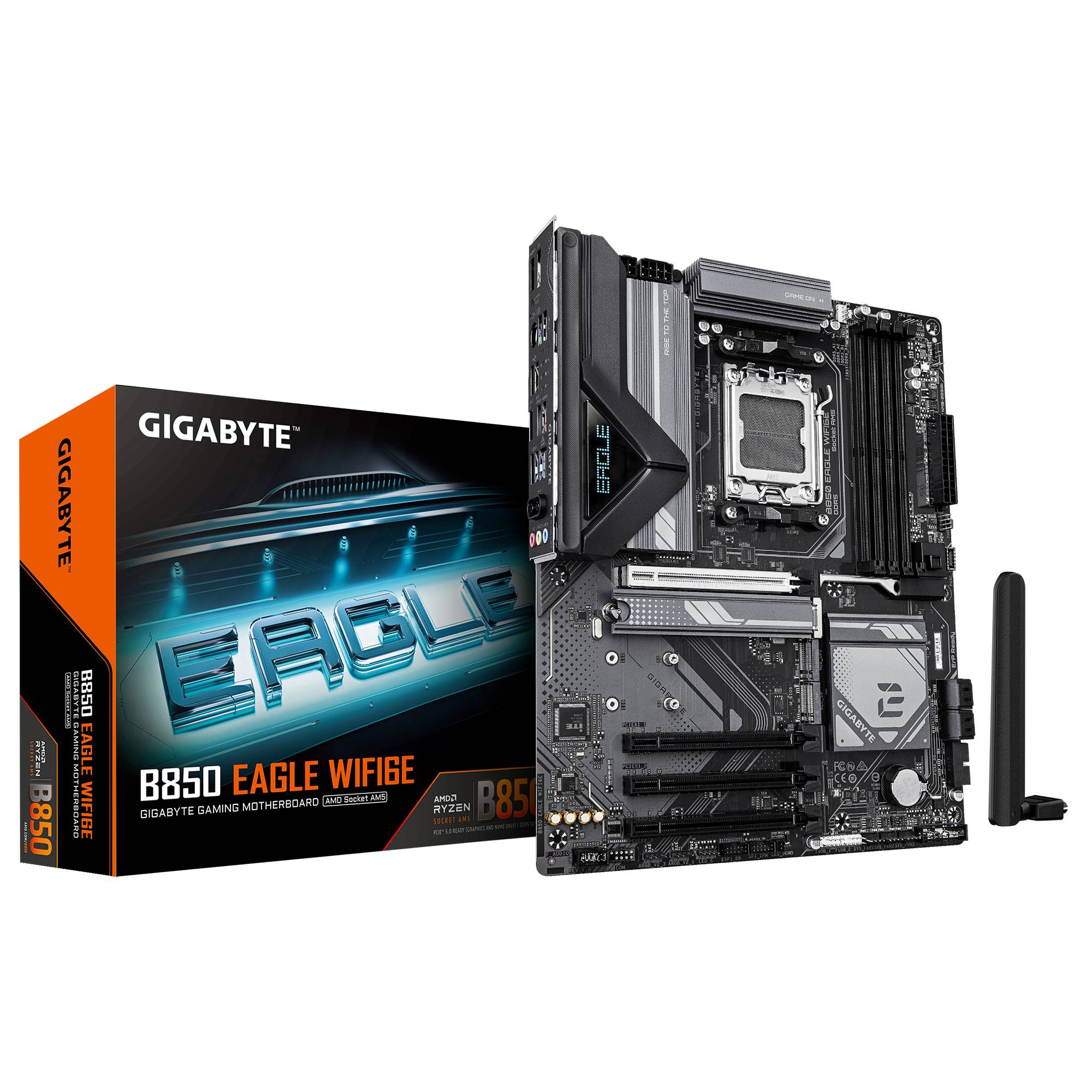 TARJETA MADRE GIGABYTE ATX B850 EAGLE WIFI6E DDR5 - AM5, 64 BG, PARA AMD