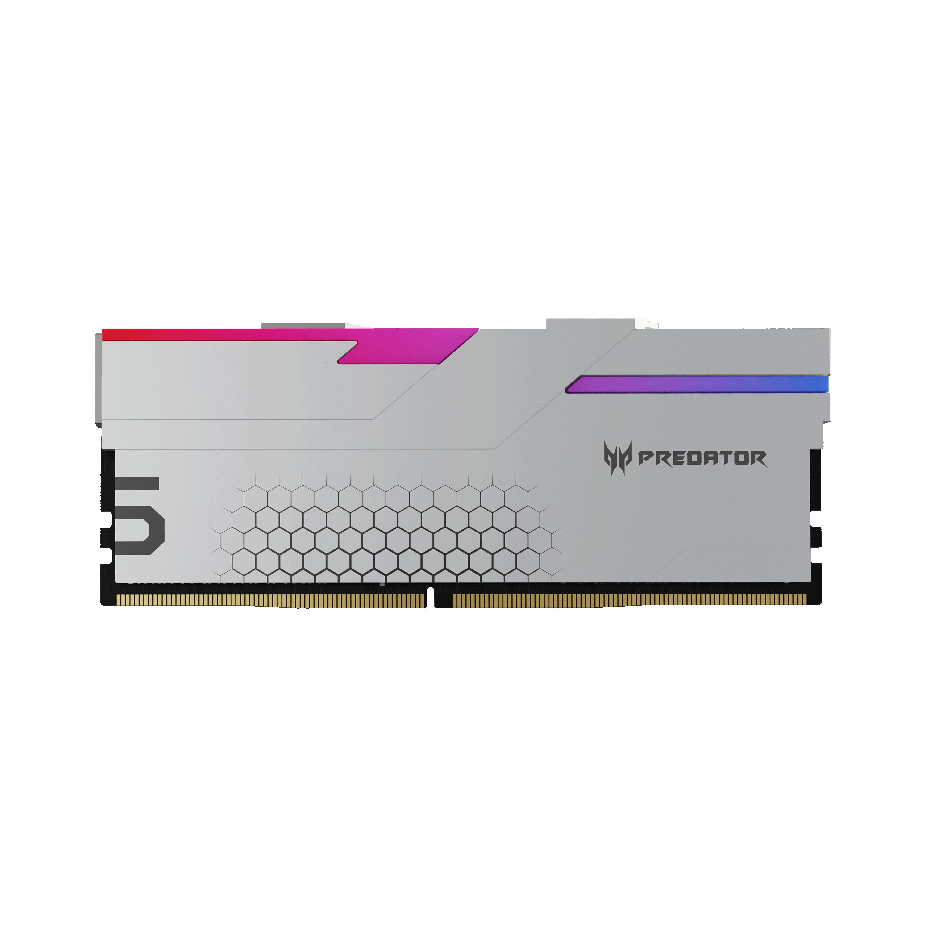 Memoria DDR5 Predator RGB modelo HERMES de 32GB (2*16GB) UDIMM 6800 MT/s BL.9BWWR.401 color plata -