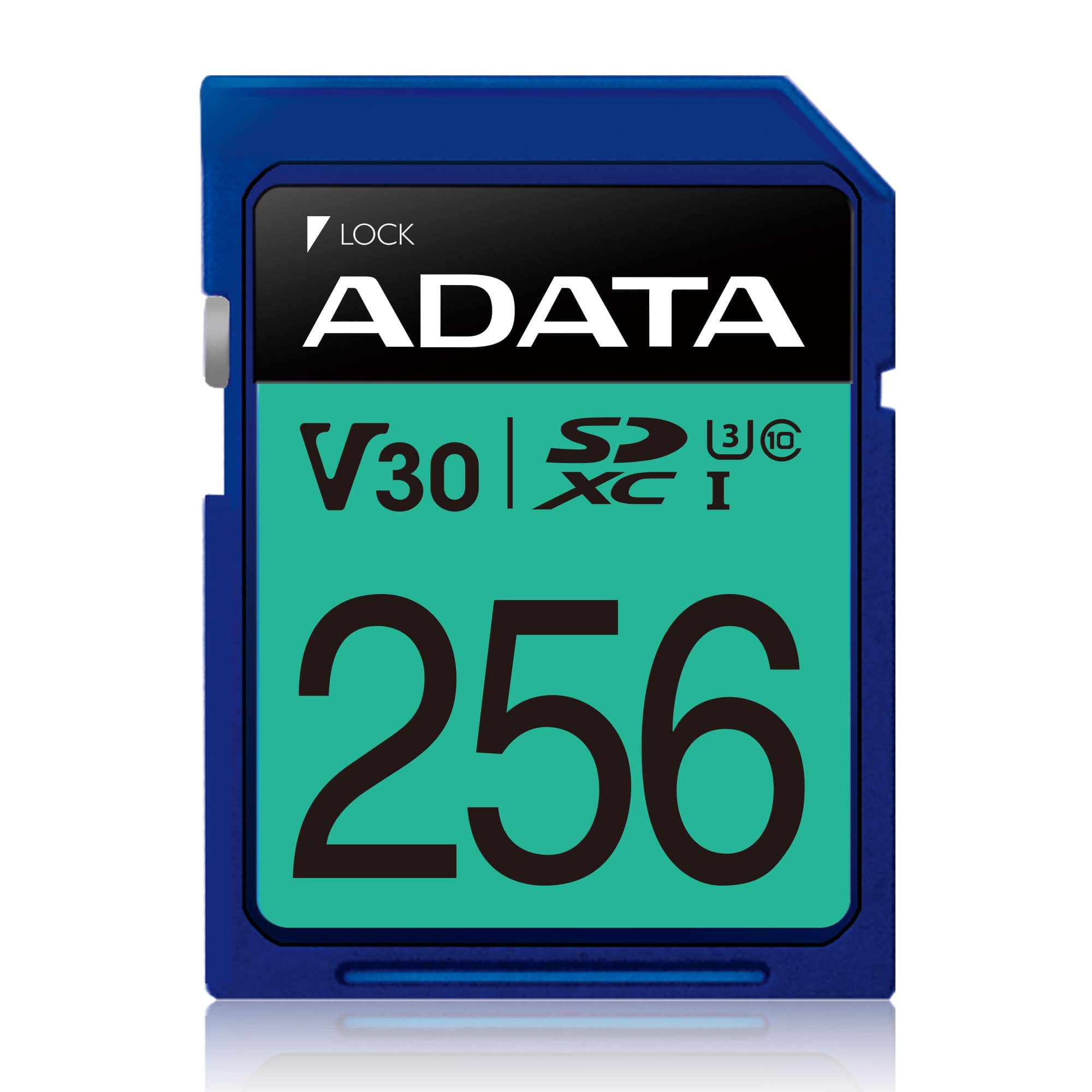 ADATA ASDX256GUI3V30S-R - 256 GB, 100 MB/s, 60 MB/s, Azul, Clase 10