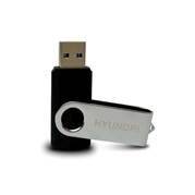 Memoria USB  HYUNDAI CAPACIDAD DE 8GB  U2BKP/8G/NEW - CUERPO PLASTICO/METAL. NEGRO/PLATA -
