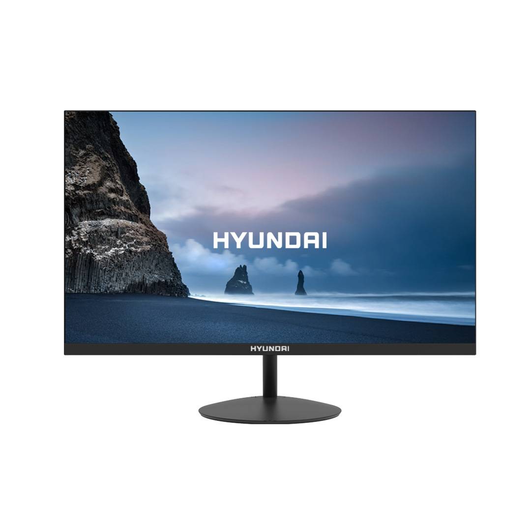 Monitor LED - HYUNDAI 21.45 Pulgadas HT21FOMBK02  Resolución 1920x1080 Full HD, Montaje Vesa, Incluye cable HDMI, Negro